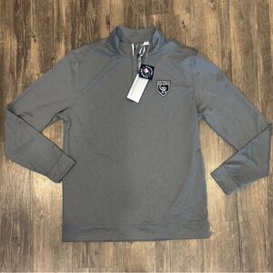 Men's Gray Quarter-Zip Sweater